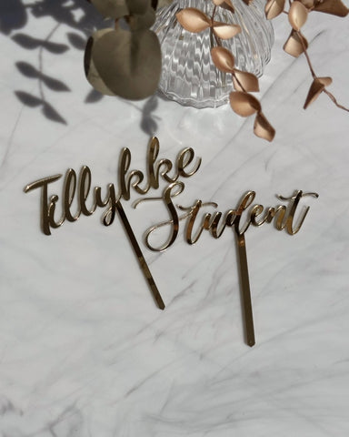 Caketopper - Tillykke - Uddannet Caketopper - Tillykke - Uddannet
